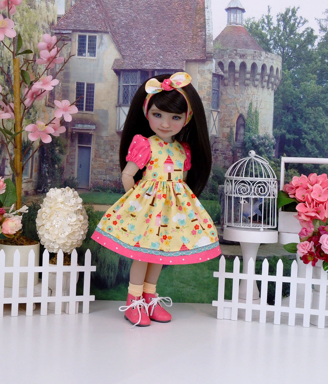Bluebird House - dress and boots for Ruby Red Fashion Friends doll