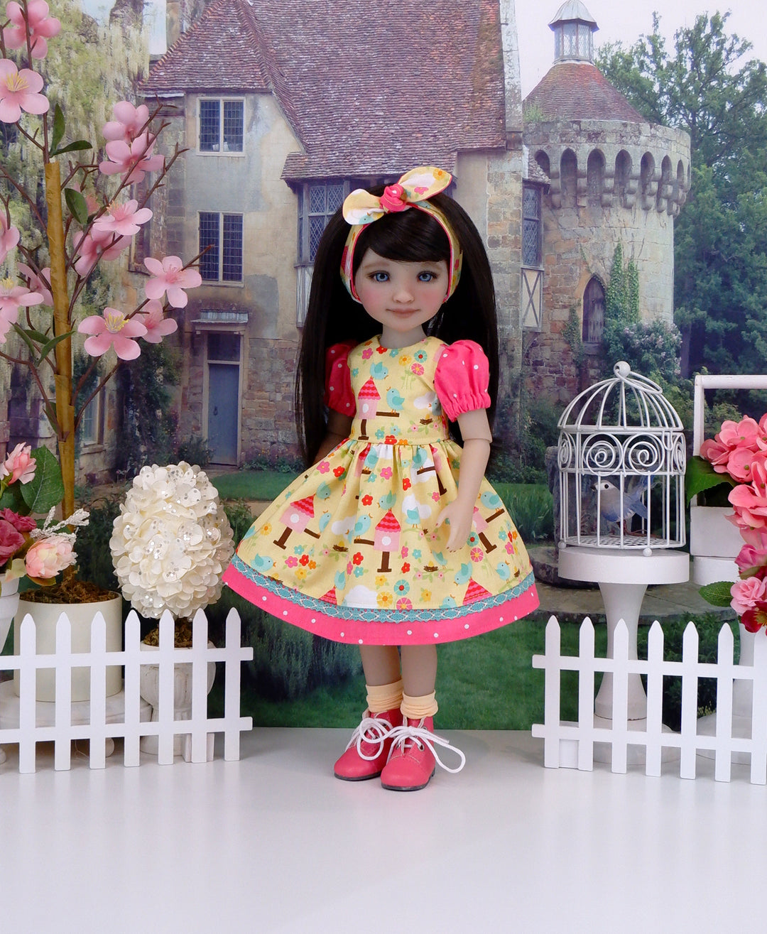 Bluebird House - dress and boots for Ruby Red Fashion Friends doll