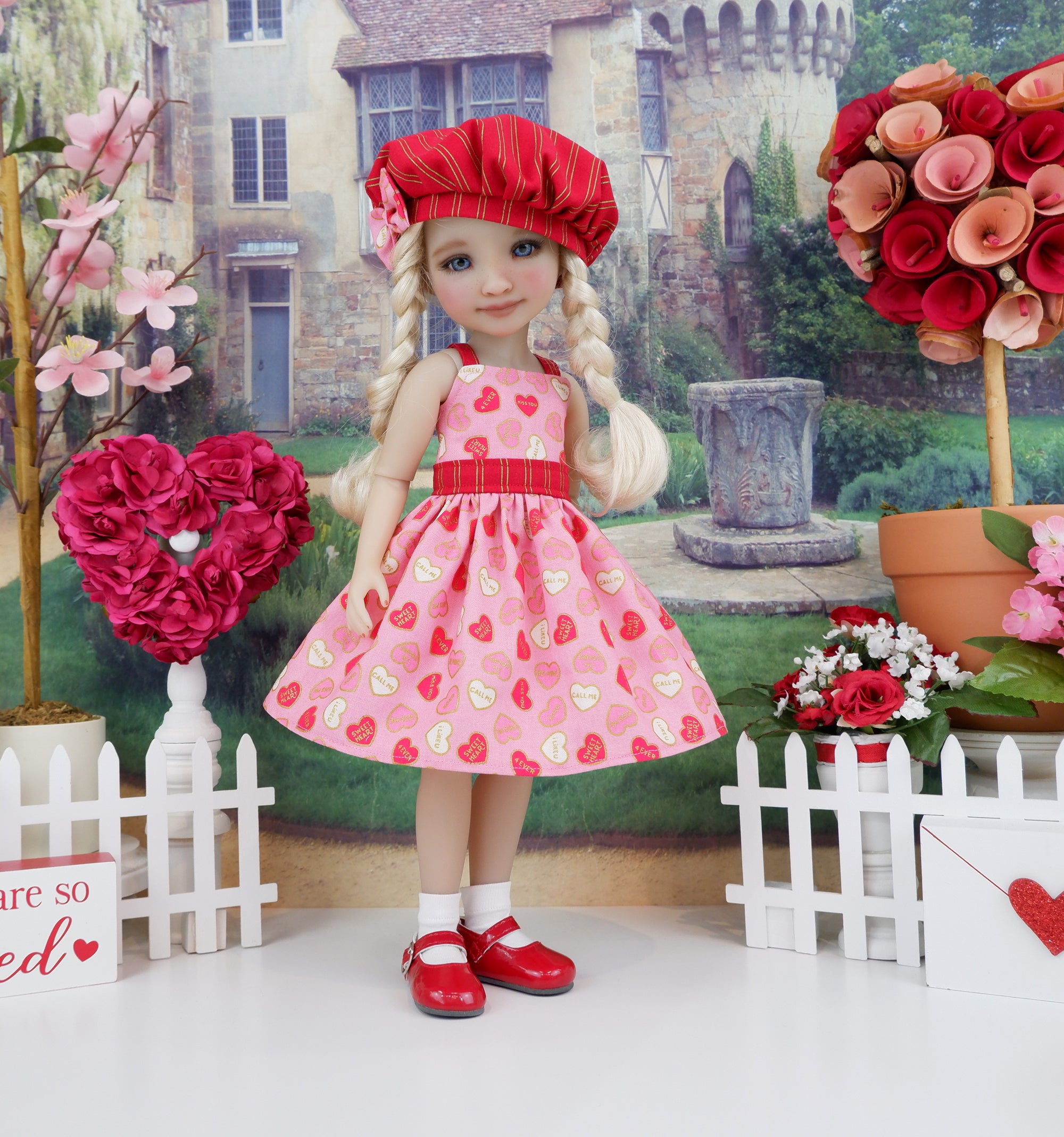 pink dress with red shoes Candy Love
