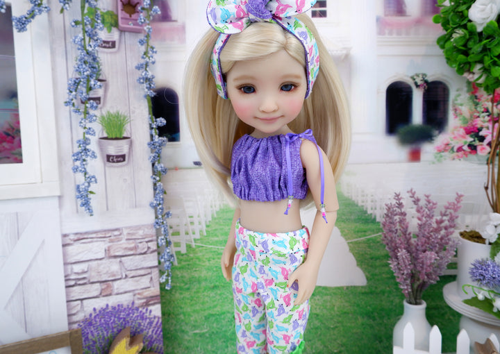 Easter Robins - crop top & capris with sandals for Ruby Red Fashion Friends doll