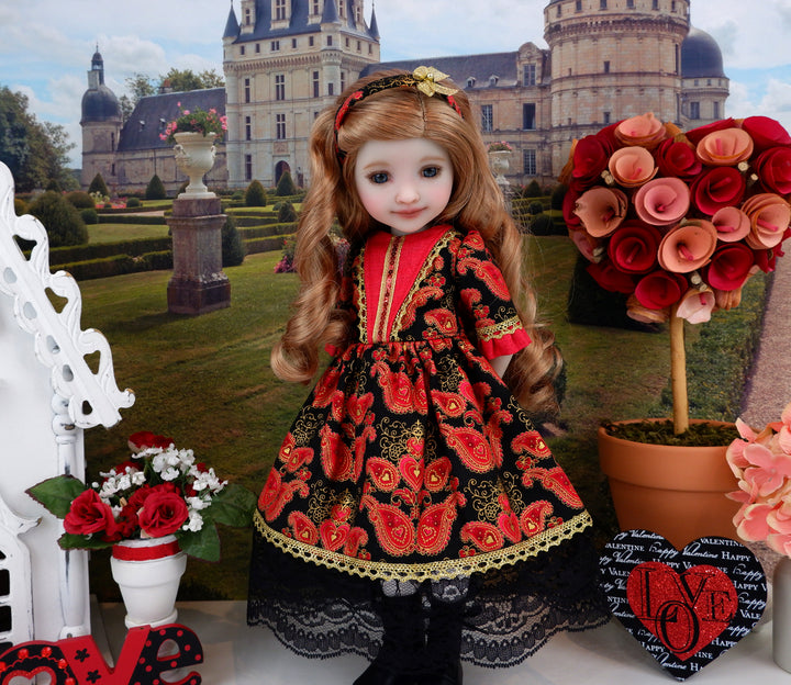 Filigree Valentine - dress with boots for Ruby Red Fashion Friends doll