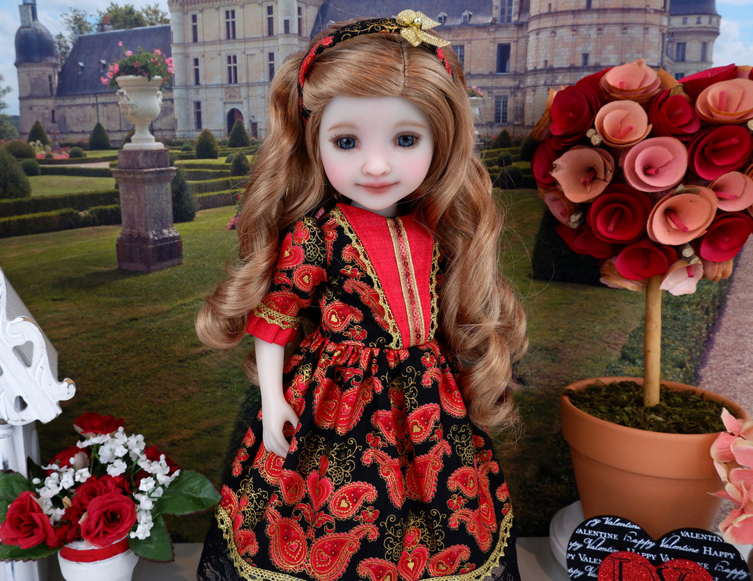 Filigree Valentine - dress with boots for Ruby Red Fashion Friends doll