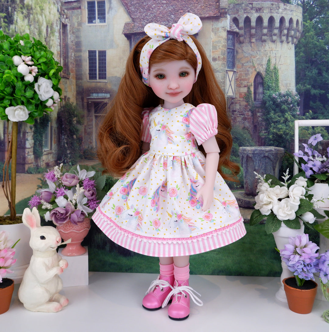 Floral Unicorn - dress and boots for Ruby Red Fashion Friends doll