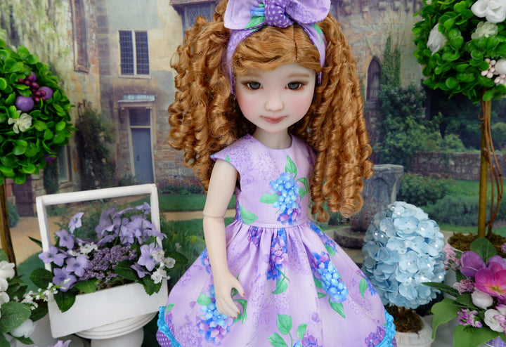 Garden Hydrangea - dress with sandals for Ruby Red Fashion Friends doll