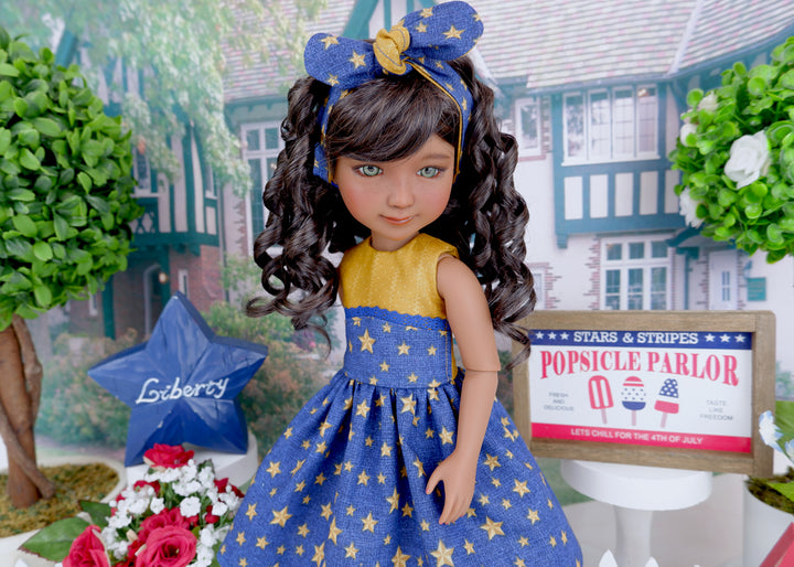 Gold Star - dress with shoes for Ruby Red Fashion Friends doll