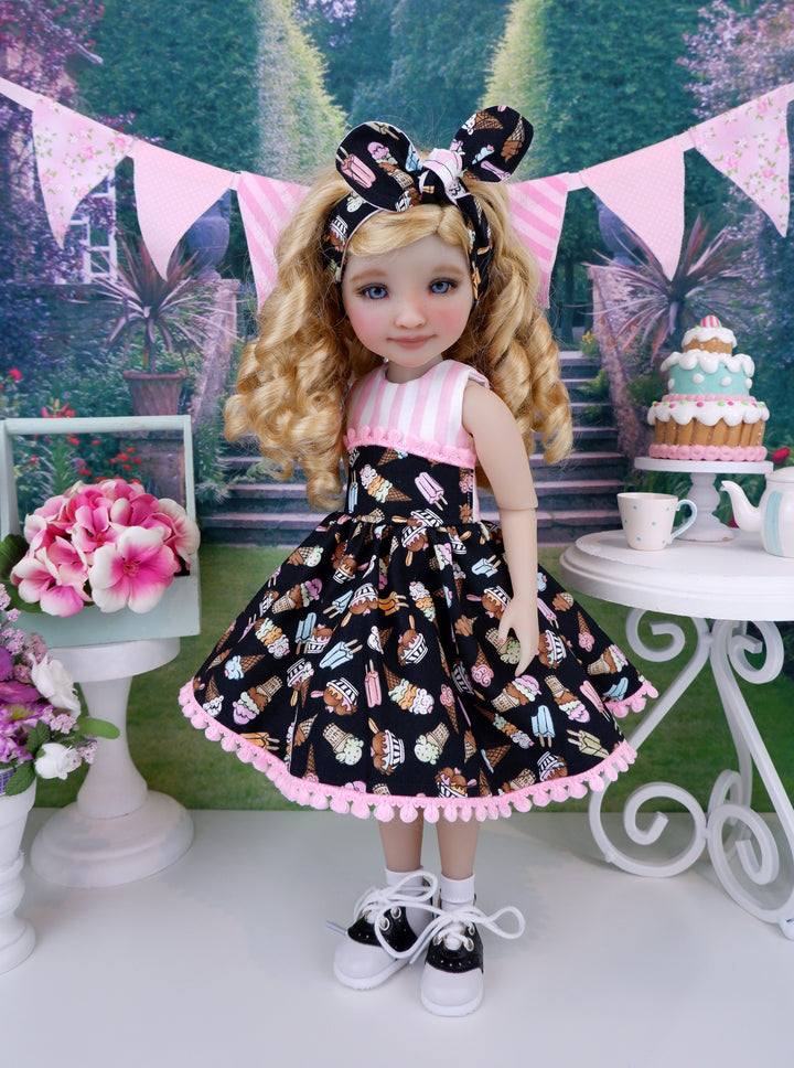 Ice Cream Sweets - dress and saddle shoes for Ruby Red Fashion Friends doll