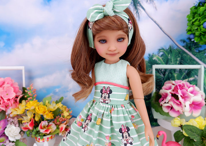 Minnie in Paradise - dress and sandals for Ruby Red Fashion Friends doll