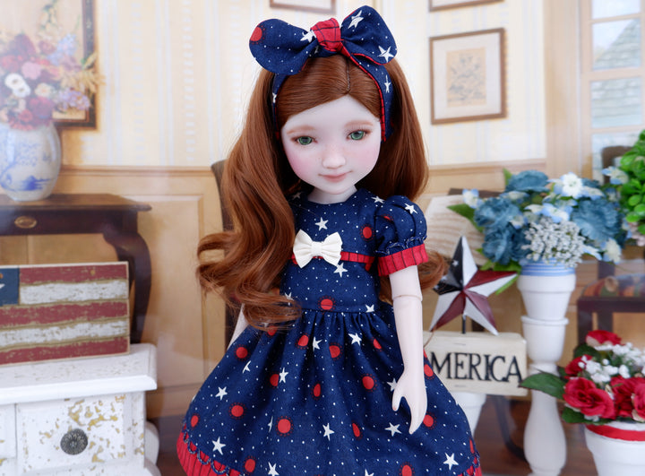 Miss Liberty - dress and shoes for Ruby Red Fashion Friends doll