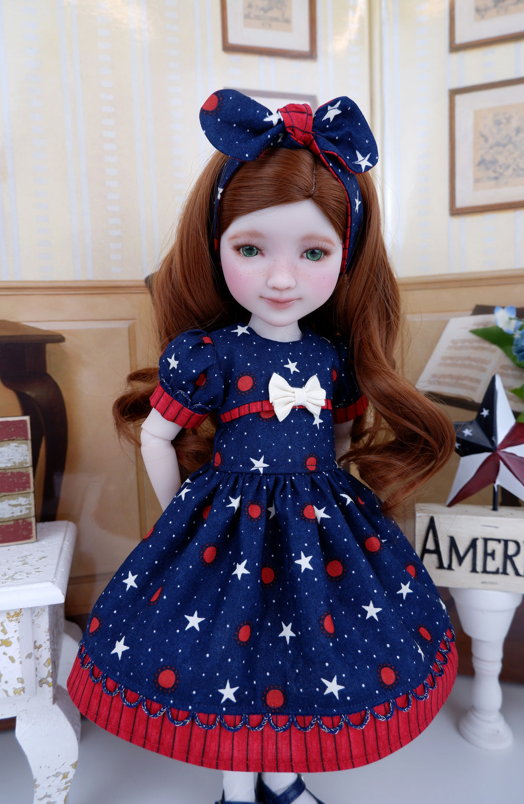 Miss Liberty - dress and shoes for Ruby Red Fashion Friends doll