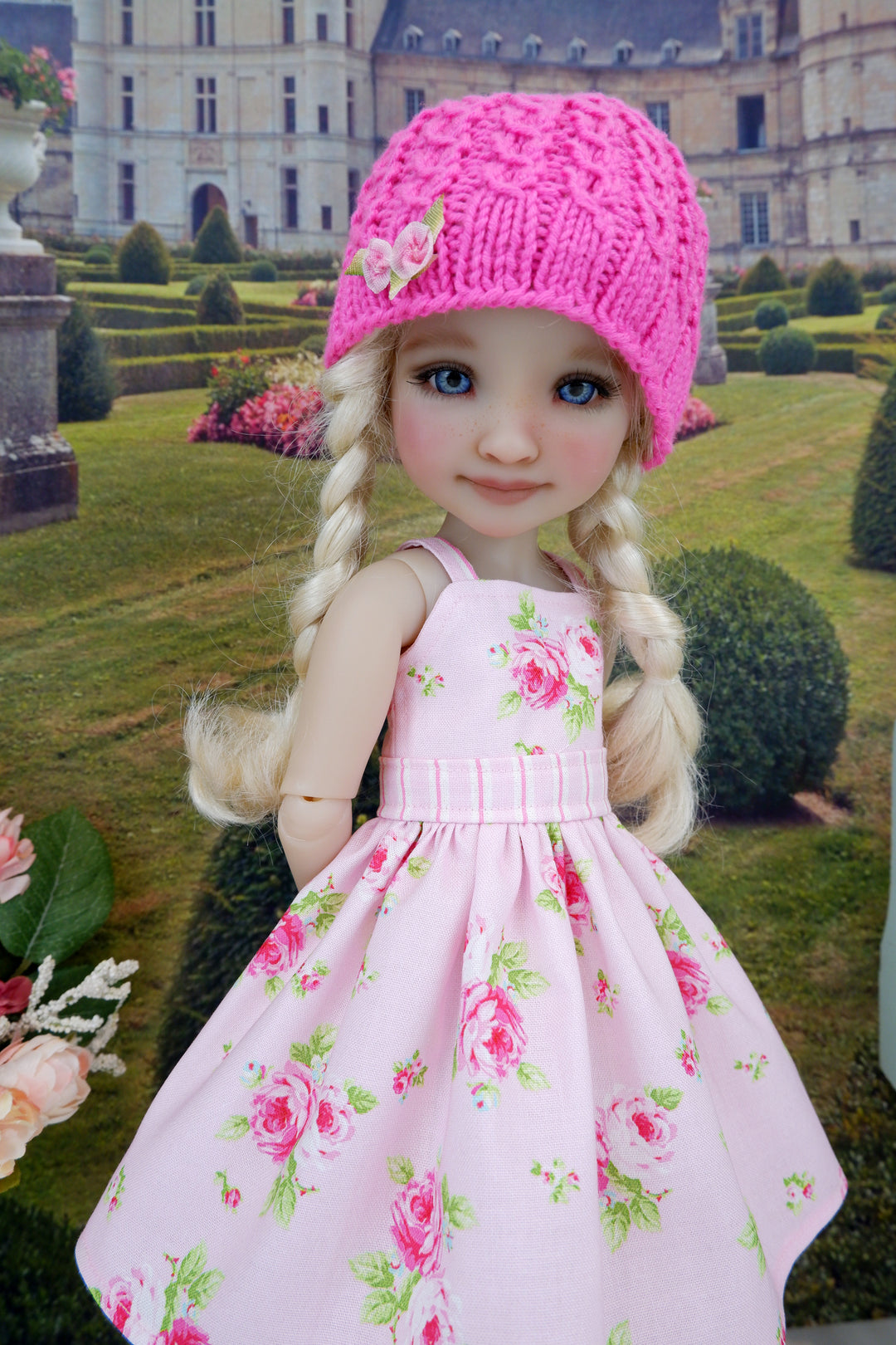 Pink Sugar Rose - dress & sweater with shoes for Ruby Red Fashion Friends doll
