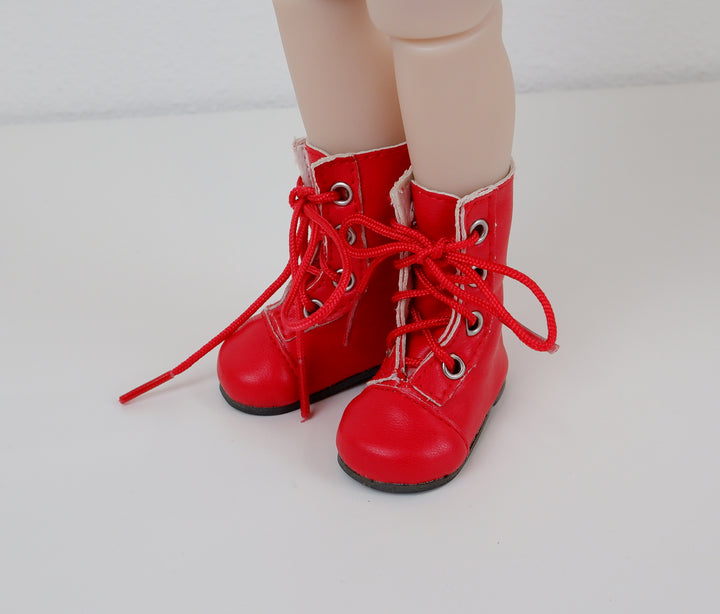 Mid Calf Lace Up Boots - 58mm - Fashion Friends doll shoes