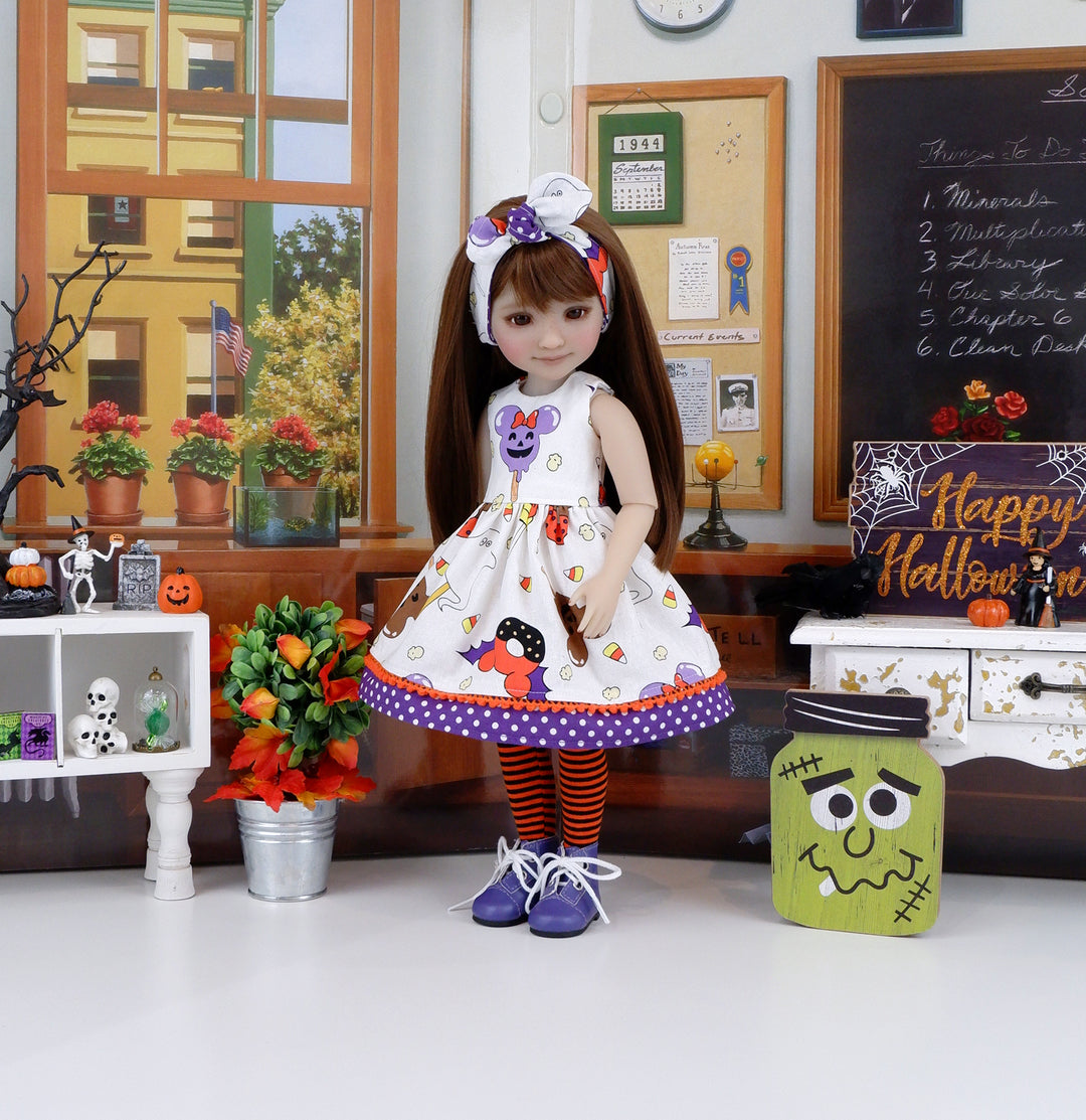 Spooky Disney Treats - dress with boots for Ruby Red Fashion Friends doll