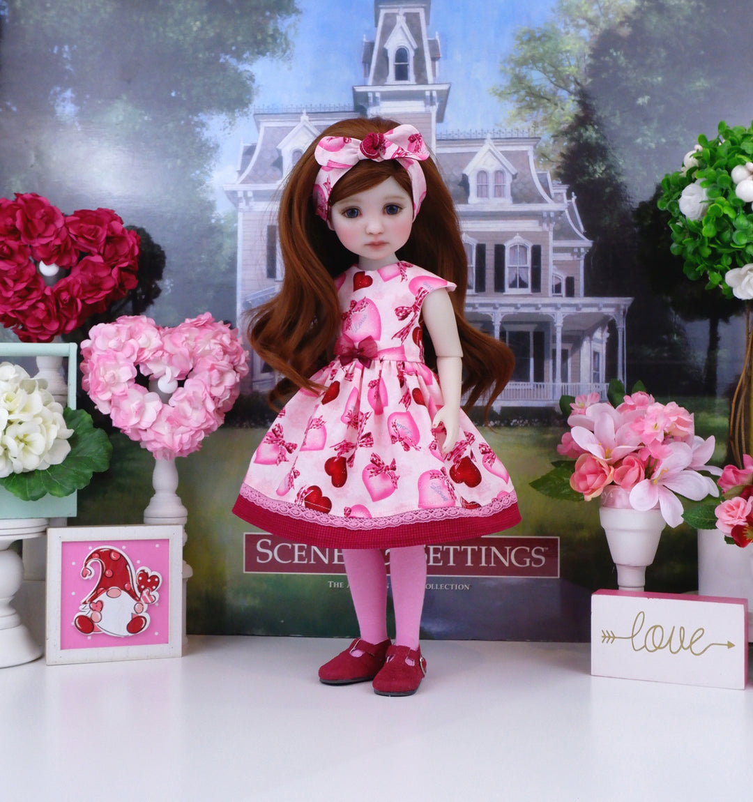 Valentine Gift - dress with shoes for Ruby Red Fashion Friends doll