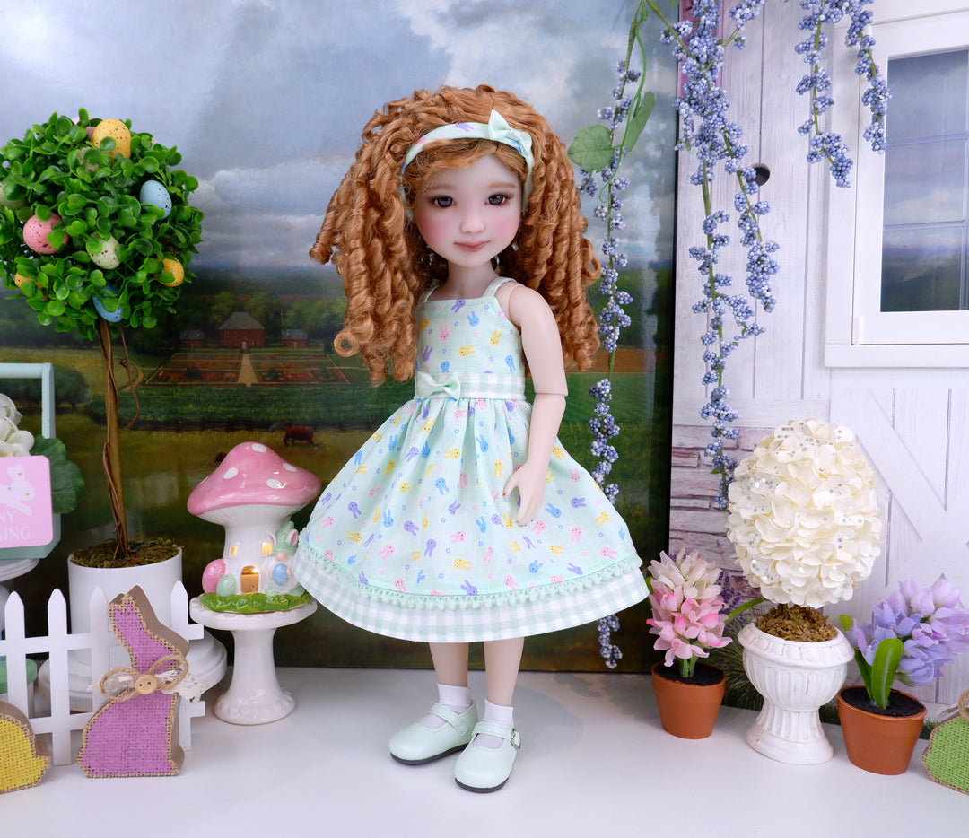 Wee Bunnies - dress with shoes for Ruby Red Fashion Friends doll