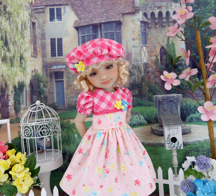 Floral Picnic - dress ensemble with shoes for Ruby Red Fashion Friends doll