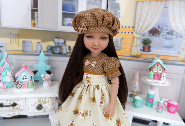 Gingerbread Hugs - dress and boots for Ruby Red Fashion Friends doll