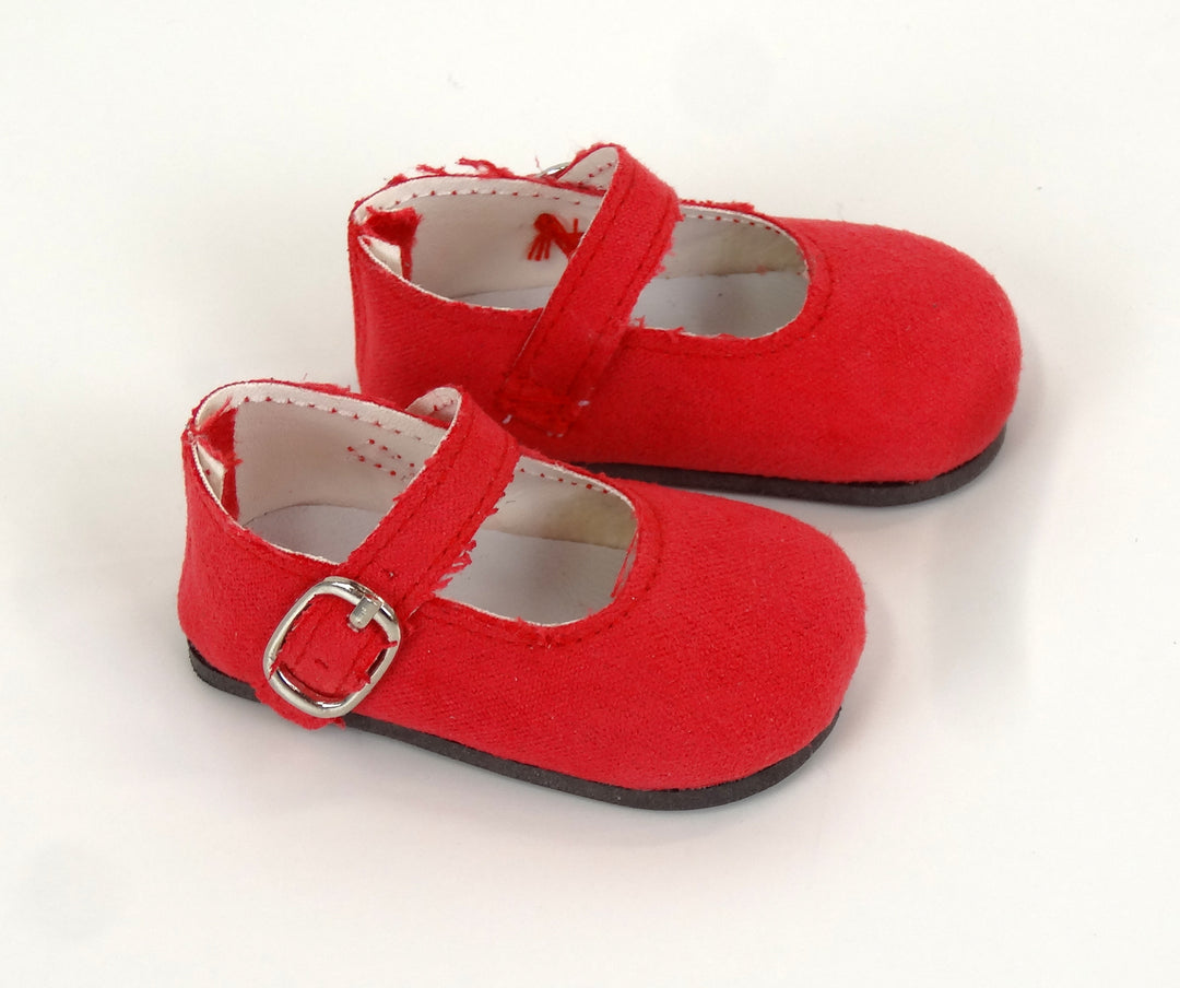 Simple Mary Jane Shoes - Suede Watermelon