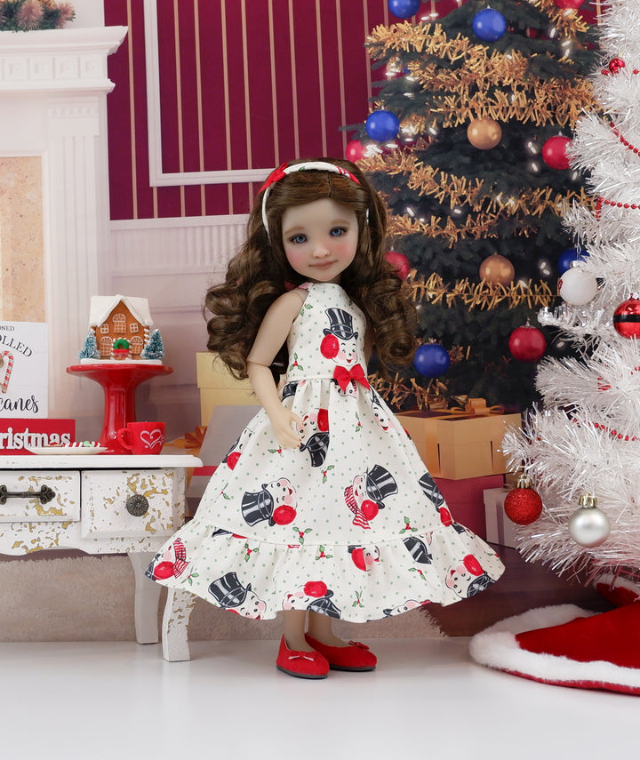50s Snowman - dress with shoes for Ruby Red Fashion Friends doll