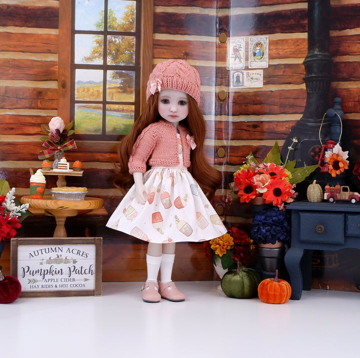 Acorn Cupcakes - dress and sweater with shoes for Ruby Red Fashion Friends doll