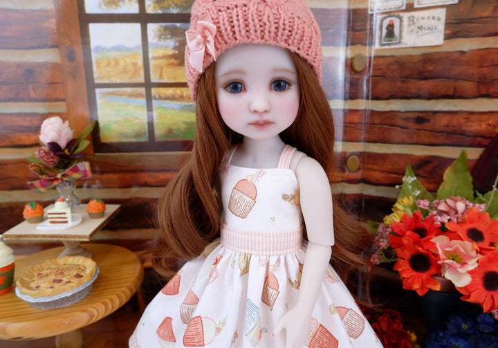 Acorn Cupcakes - dress and sweater with shoes for Ruby Red Fashion Friends doll