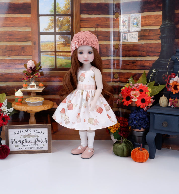 Acorn Cupcakes - dress and sweater with shoes for Ruby Red Fashion Friends doll