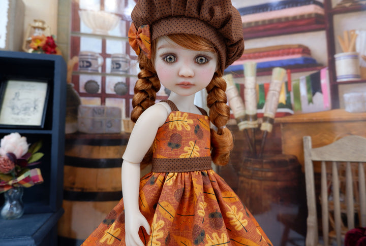 Acorn Harvest - dress with loafers for Ruby Red Fashion Friends doll