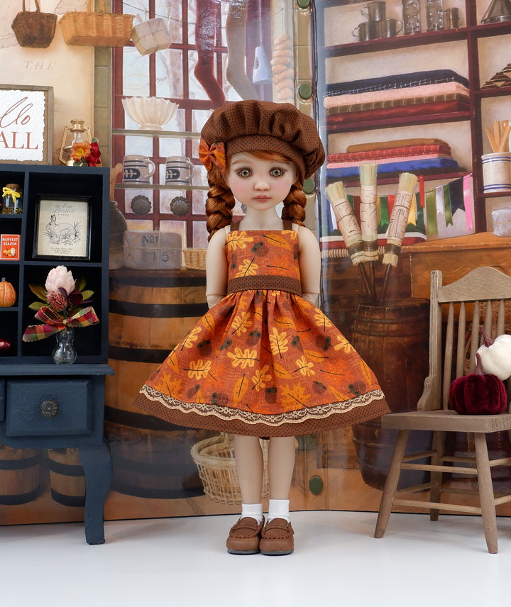 Acorn Harvest - dress with loafers for Ruby Red Fashion Friends doll