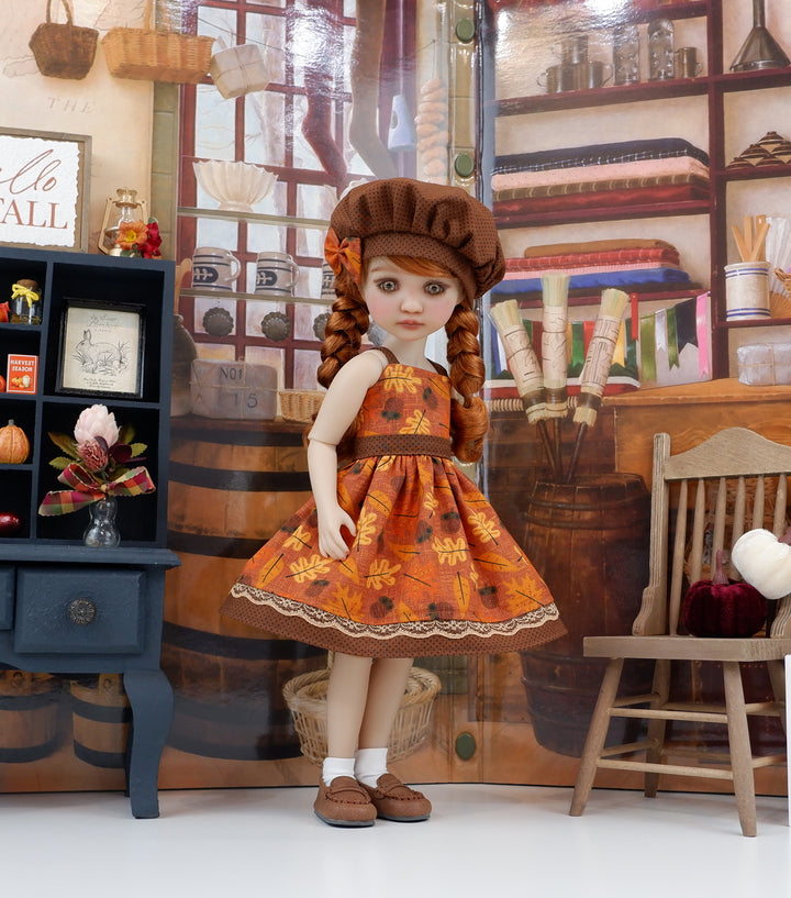 Acorn Harvest - dress with loafers for Ruby Red Fashion Friends doll
