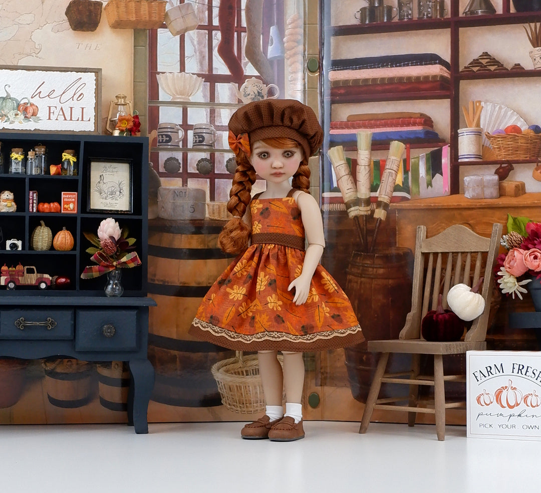 Acorn Harvest - dress with loafers for Ruby Red Fashion Friends doll