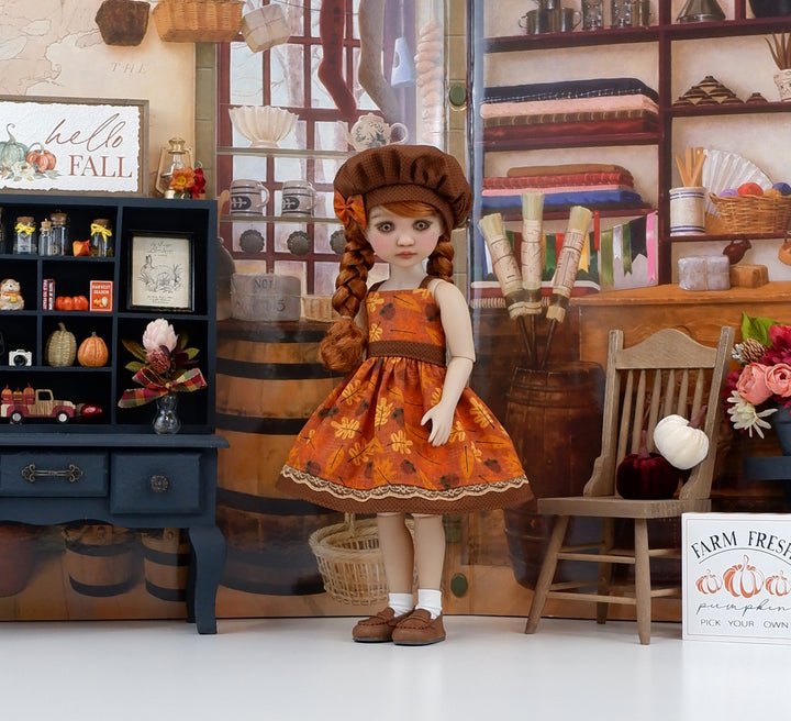 Acorn Harvest - dress with loafers for Ruby Red Fashion Friends doll