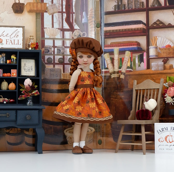 Acorn Harvest - dress with loafers for Ruby Red Fashion Friends doll