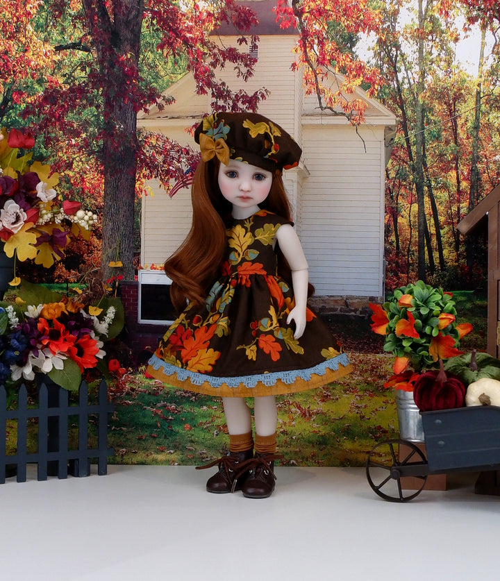 Acorns of Fall - dress with boots for Ruby Red Fashion Friends doll