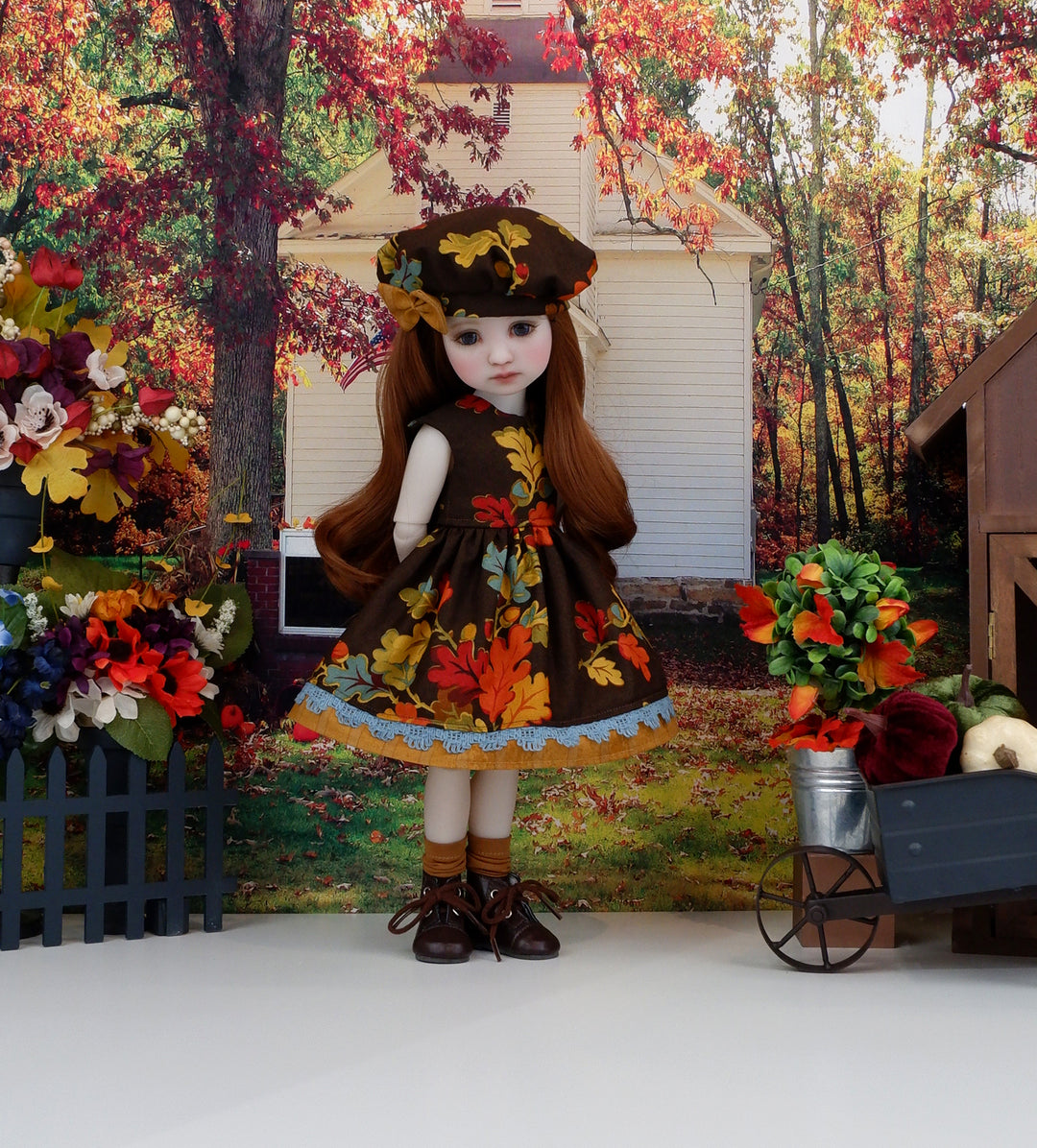 Acorns of Fall - dress with boots for Ruby Red Fashion Friends doll