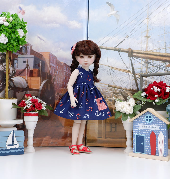 Ahoy - dress with sandals for Ruby Red Fashion Friends doll