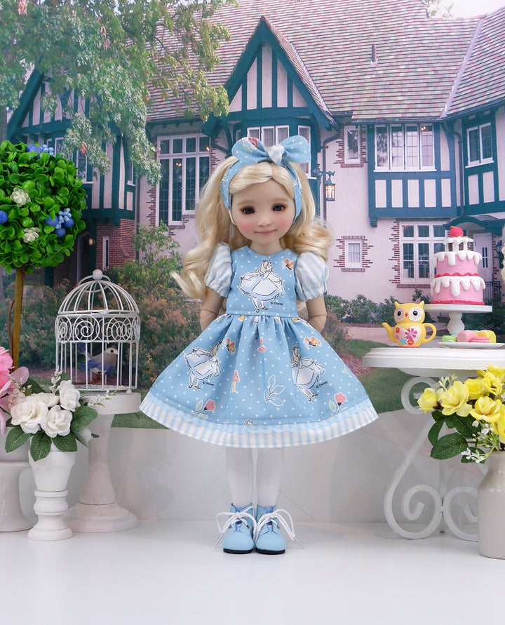 Alice Curtsey - dress and boots for Ruby Red Fashion Friends doll
