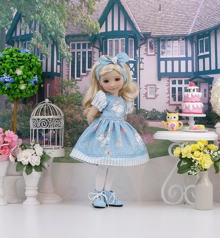 Alice Curtsey - dress and boots for Ruby Red Fashion Friends doll