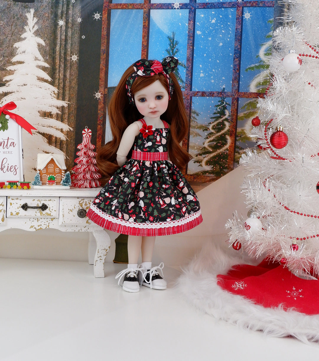 All About Christmas - dress with saddle shoes for Ruby Red Fashion Friends doll