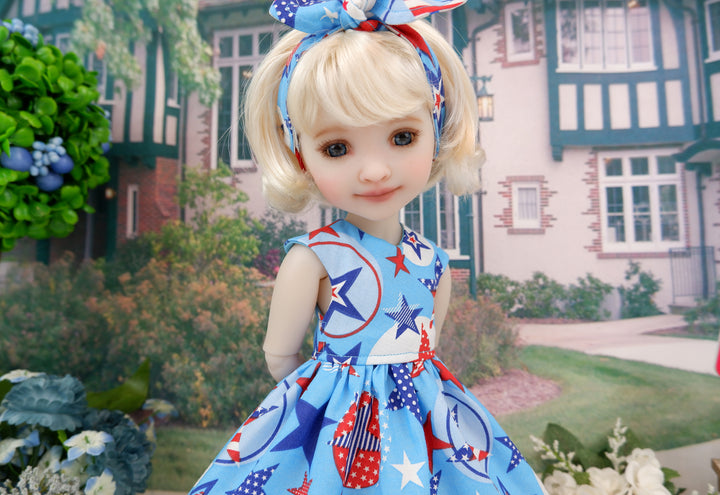 All American - dress with shoes for Ruby Red Fashion Friends doll