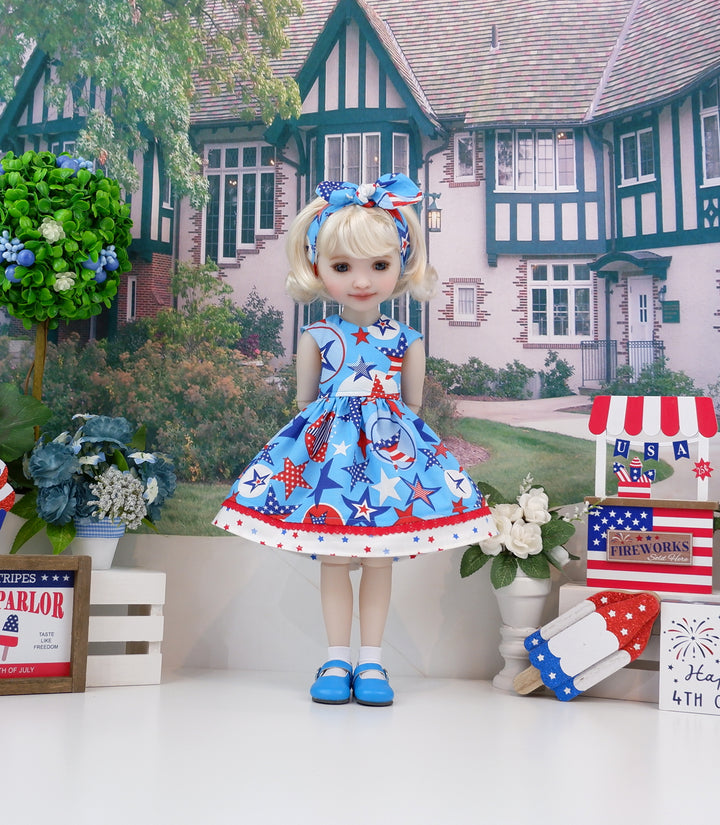 All American - dress with shoes for Ruby Red Fashion Friends doll
