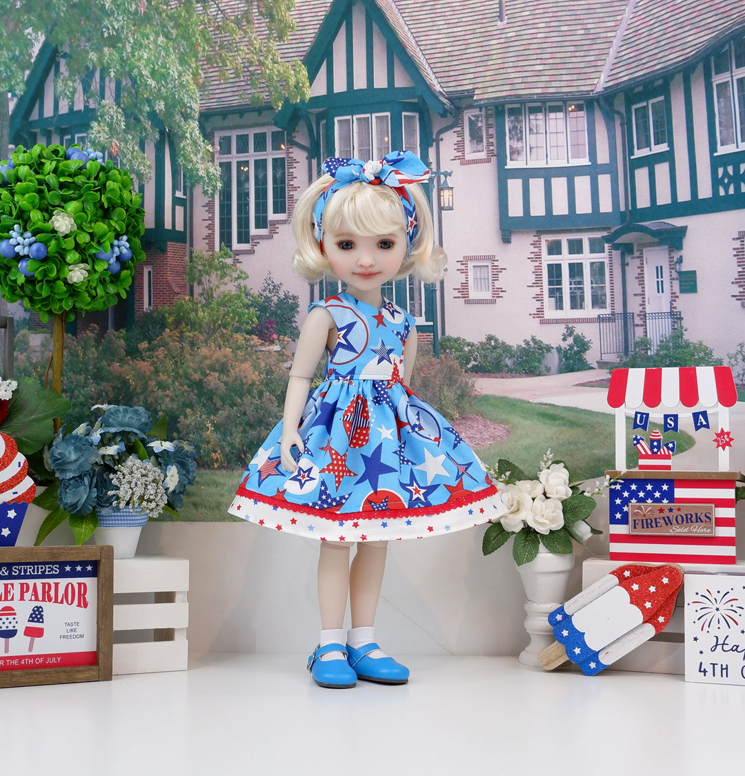 All American - dress with shoes for Ruby Red Fashion Friends doll
