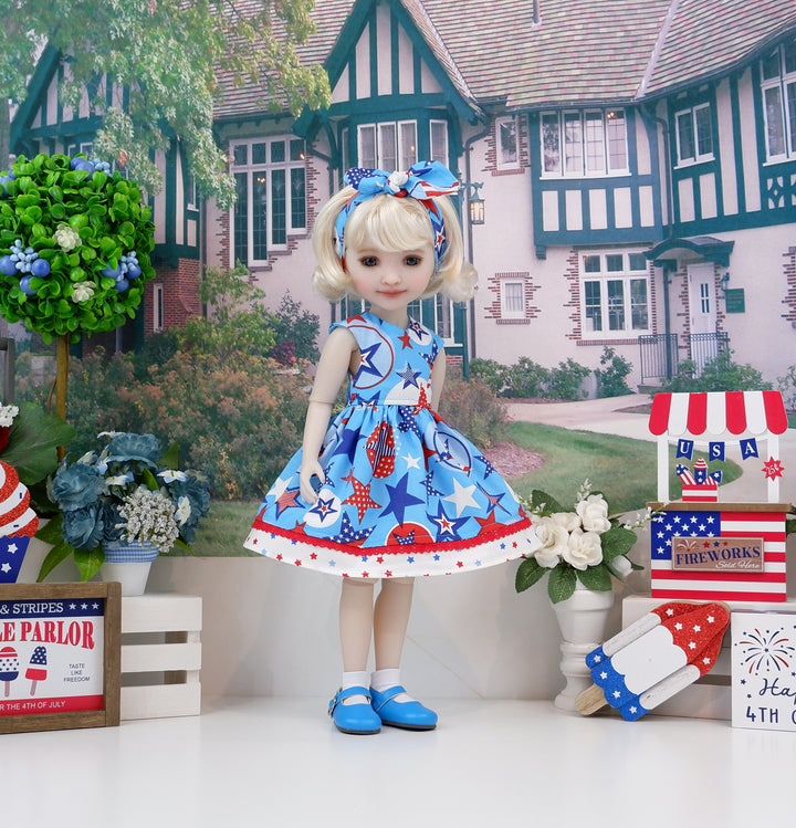All American - dress with shoes for Ruby Red Fashion Friends doll