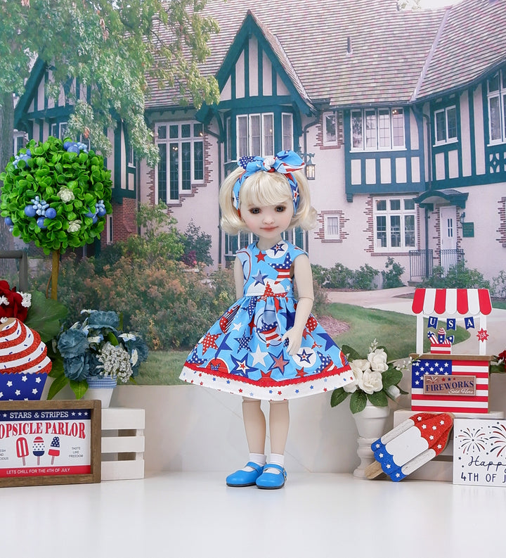 All American - dress with shoes for Ruby Red Fashion Friends doll