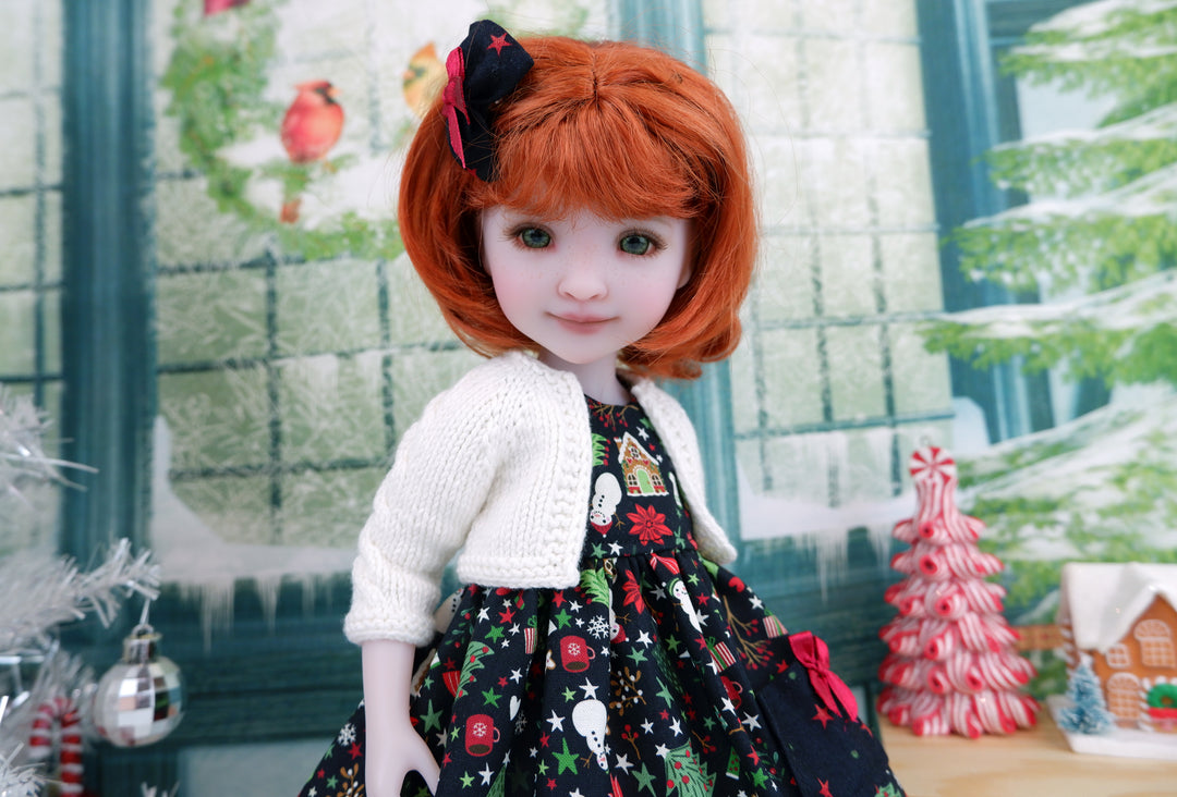All Things Christmas - dress with sweater &amp; boots for Ruby Red Fashion Friends doll