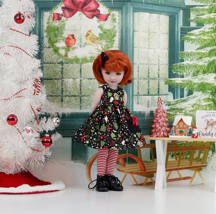 All Things Christmas - dress with sweater &amp; boots for Ruby Red Fashion Friends doll