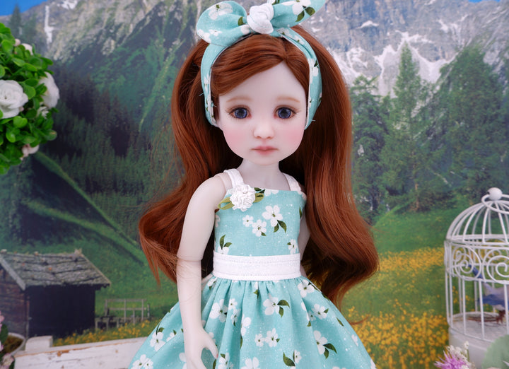 Alluring Floral - dress and shoes for Ruby Red Fashion Friends doll