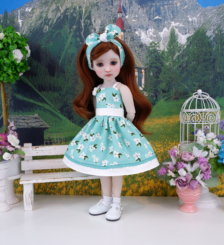 Alluring Floral - dress and shoes for Ruby Red Fashion Friends doll