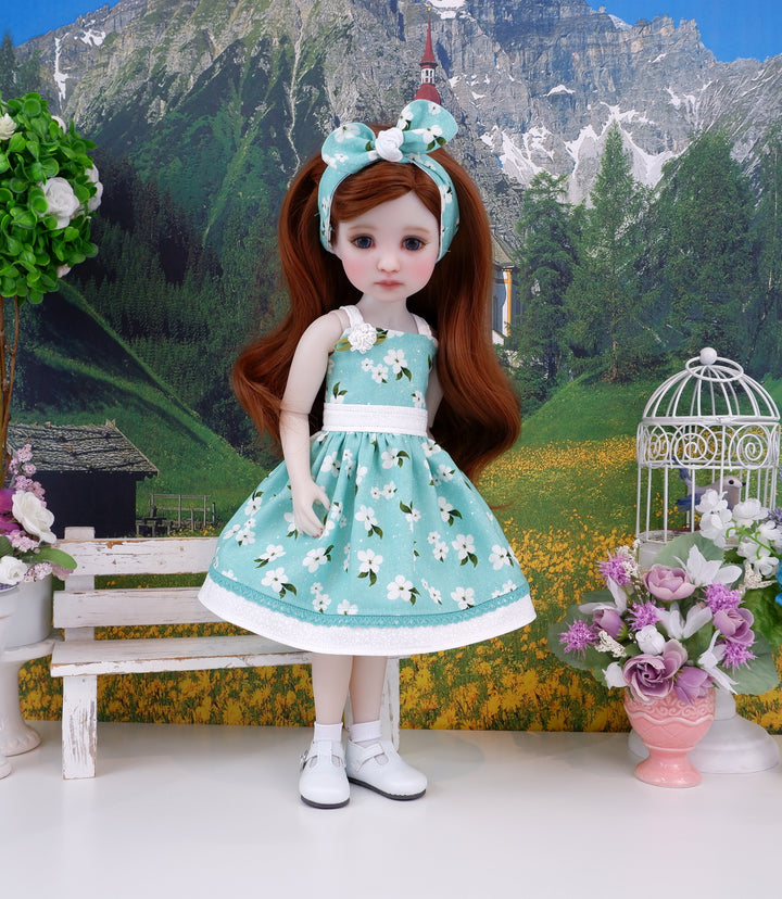 Alluring Floral - dress and shoes for Ruby Red Fashion Friends doll