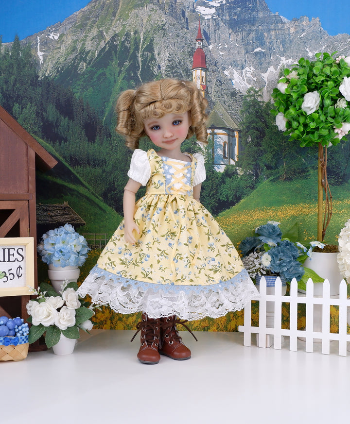 Alpen Beauty - dirndl dress with boots for Ruby Red Fashion Friends doll