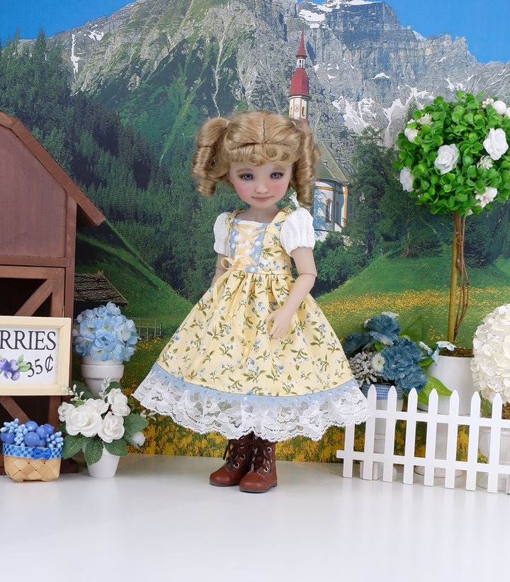 Alpen Beauty - dirndl dress with boots for Ruby Red Fashion Friends doll