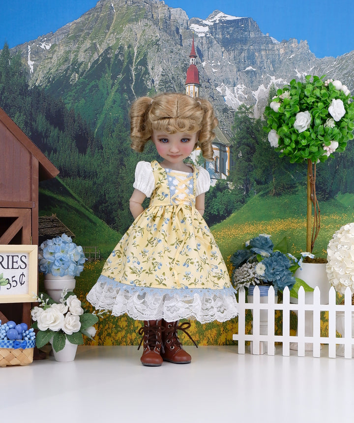 Alpen Beauty - dirndl dress with boots for Ruby Red Fashion Friends doll